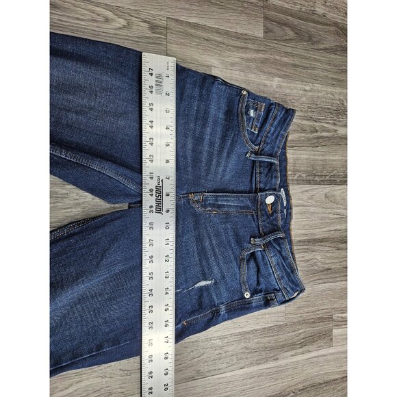 (3/$35) Old Navy Rockstar Jeans 4 Blue Distressed Ripped Super Skinny Denim - Picture 8 of 11